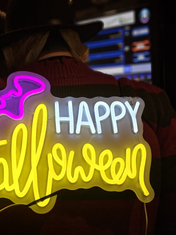 happy halloween on john&#039;s jacket